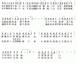 中华全家福简谱-曲波、刘敬昌词 戚建波曲江涛,吕薇,林依轮,汤灿-