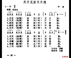 天天见面天天想简谱-