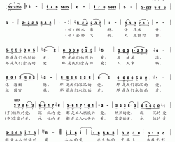 工人的爱简谱-领唱、齐唱