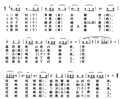 二细的草帽双飘带简谱-李德成演唱-甘肃民歌词曲