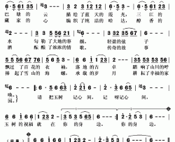 请把玉树记心间简谱(歌词)-阿斯根演唱-秋叶起舞记谱上传