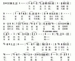 当兵走天涯简谱-阎维文演唱-高峻/姜延辉词曲