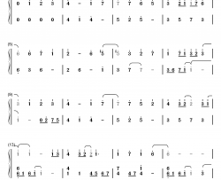 放弃爱你钢琴简谱-数字双手-胡文婧