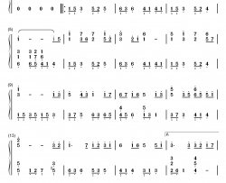 白昼之夜钢琴简谱-数字双手-林隆璇