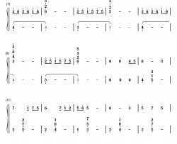 记忆钢琴简谱-数字双手-缘之空