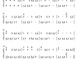 来不及勇敢钢琴简谱-数字双手-周深