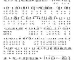 我爱刘三姐门前那条河简谱-肖燕演唱-潘琦/徐沛东词曲