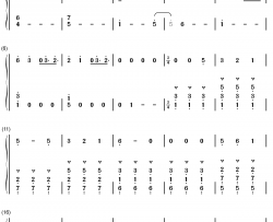 粉色闪电钢琴简谱-数字双手-R1SE