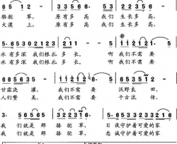 骆驼草简谱-阎维文演唱