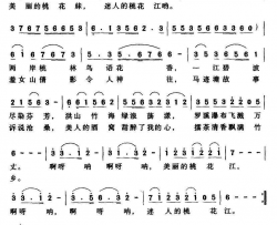 迷人的桃花江简谱