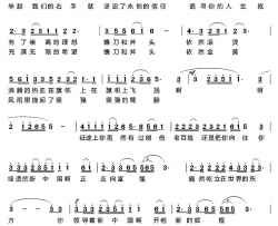 跟随你的队伍越走越长简谱-彭丽媛演唱