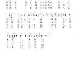 毛主席最最爱人民简谱