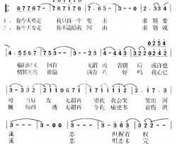 你今天要走简谱-叶倩文-