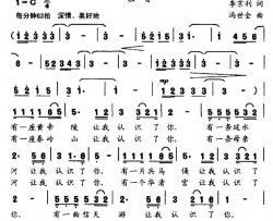 认识你简谱