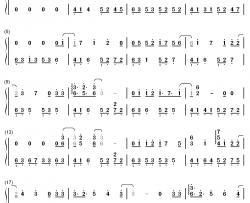 撒野钢琴简谱 数字双手 欸-61