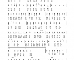 中国美丽 《美丽中国》主题曲简谱-李歌演唱-肖鹏/肖鹏词曲