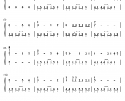 再见钢琴简谱-数字双手-张震岳