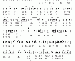 家乡的春风简谱(歌词)-吕继宏演唱-秋叶起舞记谱