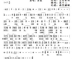 乱世长安简谱-齐栾演唱-息十二/《大宋豪情》词曲