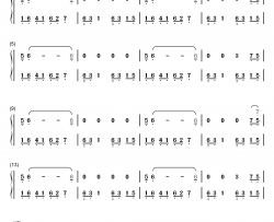 PDD洪荒之力钢琴简谱-数字双手-Hoaprox