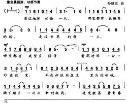 自由向前简谱-木子楠词/孙继范曲许巍摇滚乐队-