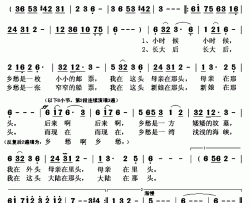 乡愁简谱(歌词)-霍勇演唱-秋叶起舞记谱上传