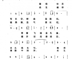 壮志写长空简谱-为中国试飞勇士而歌