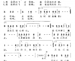 夜雨简谱-许军军词 许建强曲