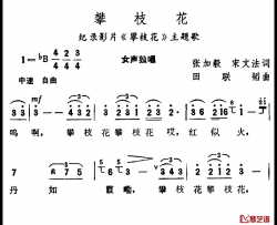 攀枝花简谱-纪录片《攀枝花》主题歌