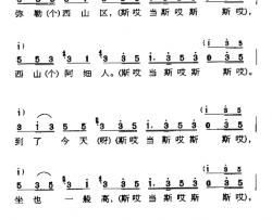 阿细跳月歌简谱-云南彝族民歌