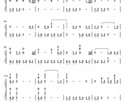 MEMORY钢琴简谱-数字双手-久石让