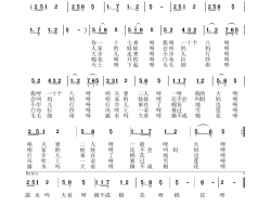 摘棉花漳县社火 表演唱简谱