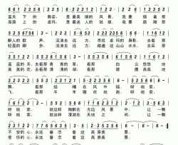 高原美简谱-杨再礼演唱-杨志河/贾凡词曲