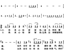 邓丽君演唱金曲：我和你简谱-林煌坤词/[日]远藤实曲