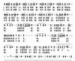 草原我可爱的家乡简谱-赵晓流演唱-赵红彪/浅笑词曲