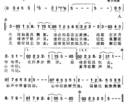 歌衫泪影简谱-电视剧《香江花月夜》主题歌