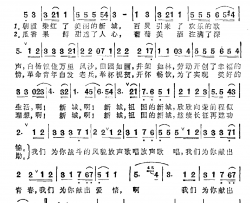 啊！新城简谱-献给边疆新城的建设者