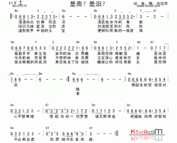 是雨是泪粤语简谱