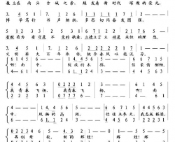 南头中学校歌深圳市南头中学校歌简谱