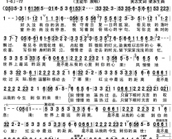 最远的距离简谱-王爱华演唱-黄志文/梁永生词曲