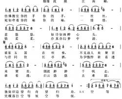 抚摸江南柳简谱-南思词/党继志曲