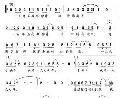 公元一九九七 我走近你简谱-靳树增词/肖白曲