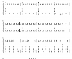 流着泪微笑钢琴简谱-数字双手-SNH48