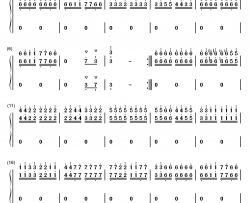 帕格尼尼飞絮曲钢琴简谱-数字双手-马克西姆