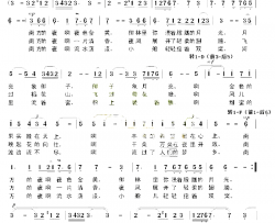 南方之夜获奖歌曲简谱-黄红英演唱