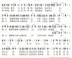 新康定情歌简谱(歌词)-田歌演唱-秋叶起舞记谱上传