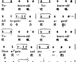 [俄]伏尔加船夫曲TheSongoftheVolgaBoatmen汉英文对照[俄]伏尔加船夫曲The Song of the Volga Boatmen汉英文对照简谱