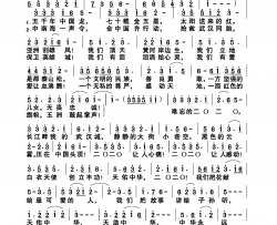 天佑中华2020为伟大祖国抗疫胜利而作简谱