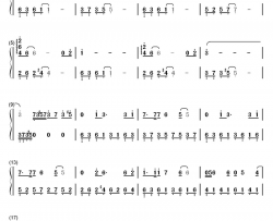 纠缠钢琴简谱-数字双手-裘海正