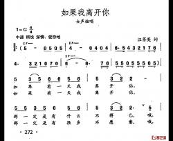 田光歌曲选-195如果我离开你简谱-汪茶英词/田光曲